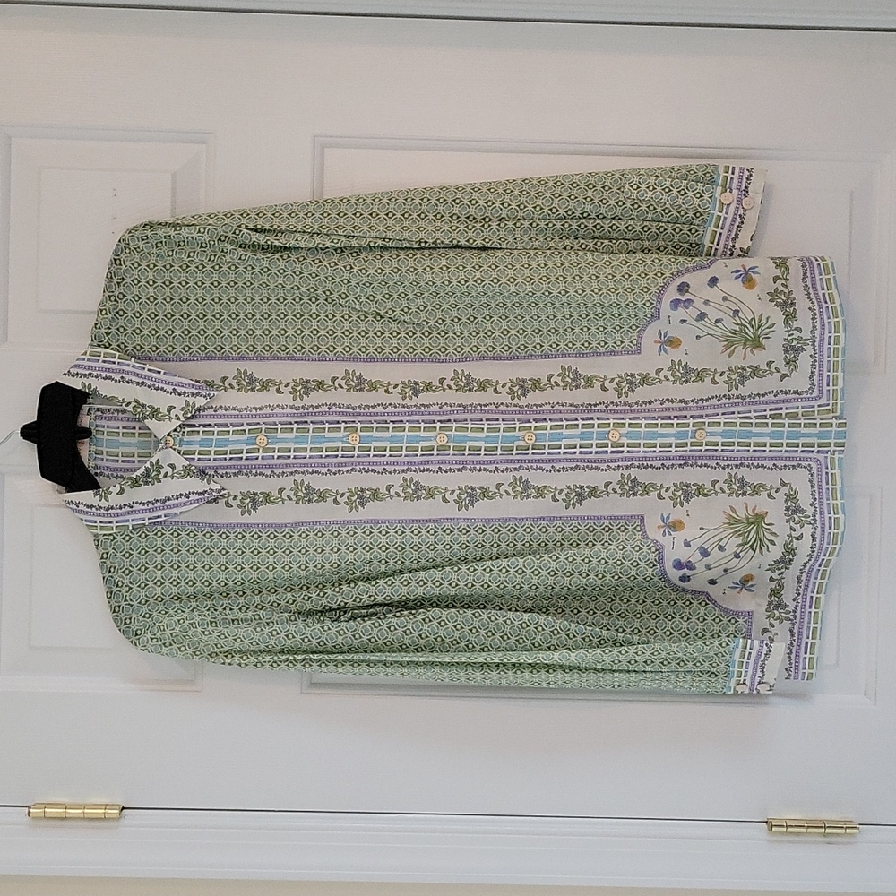 TORY BURCH Blouse - Carly Shirt Color - Botanical Garden Size 10 NWT